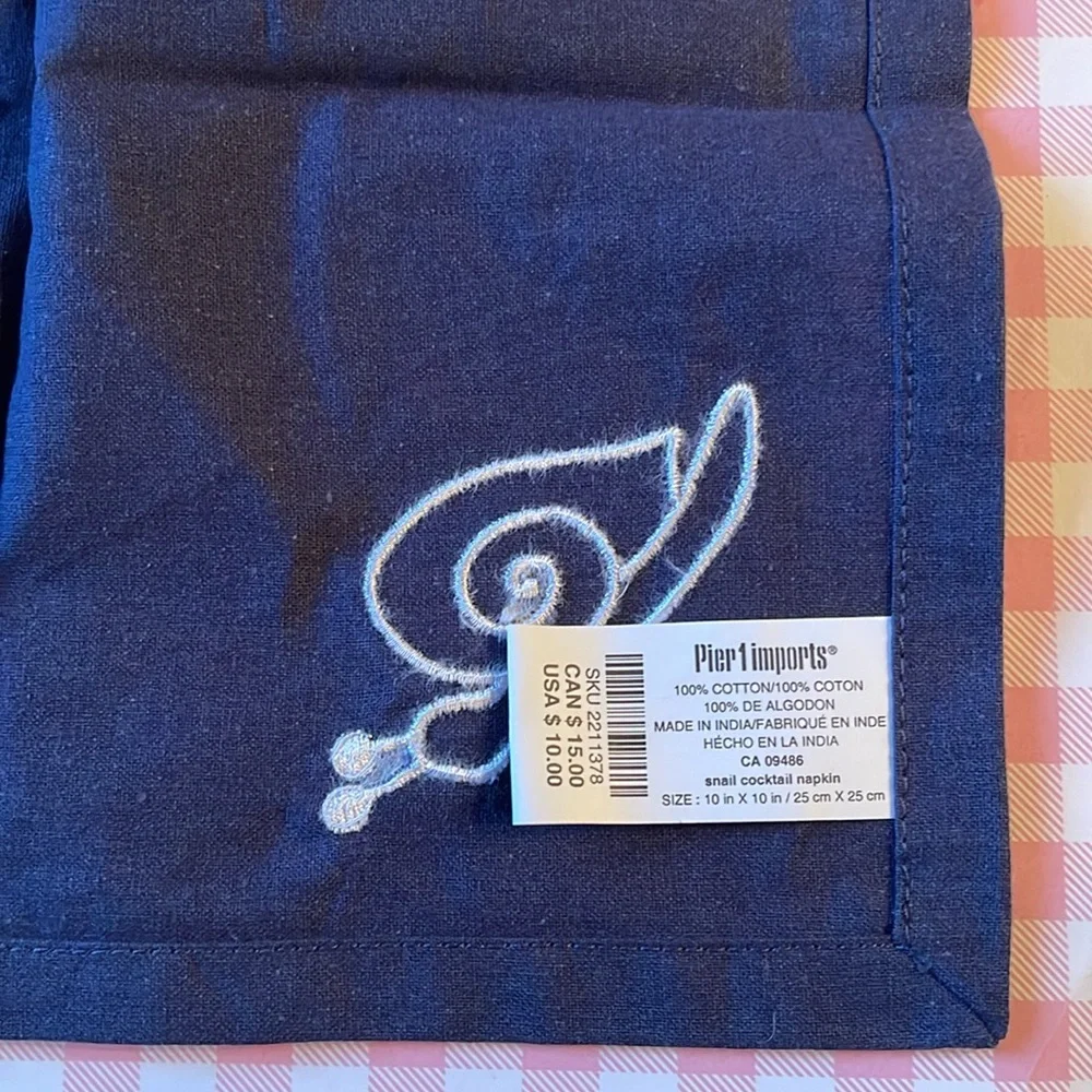 Pier 1 Escargot Cocktail Napkins
